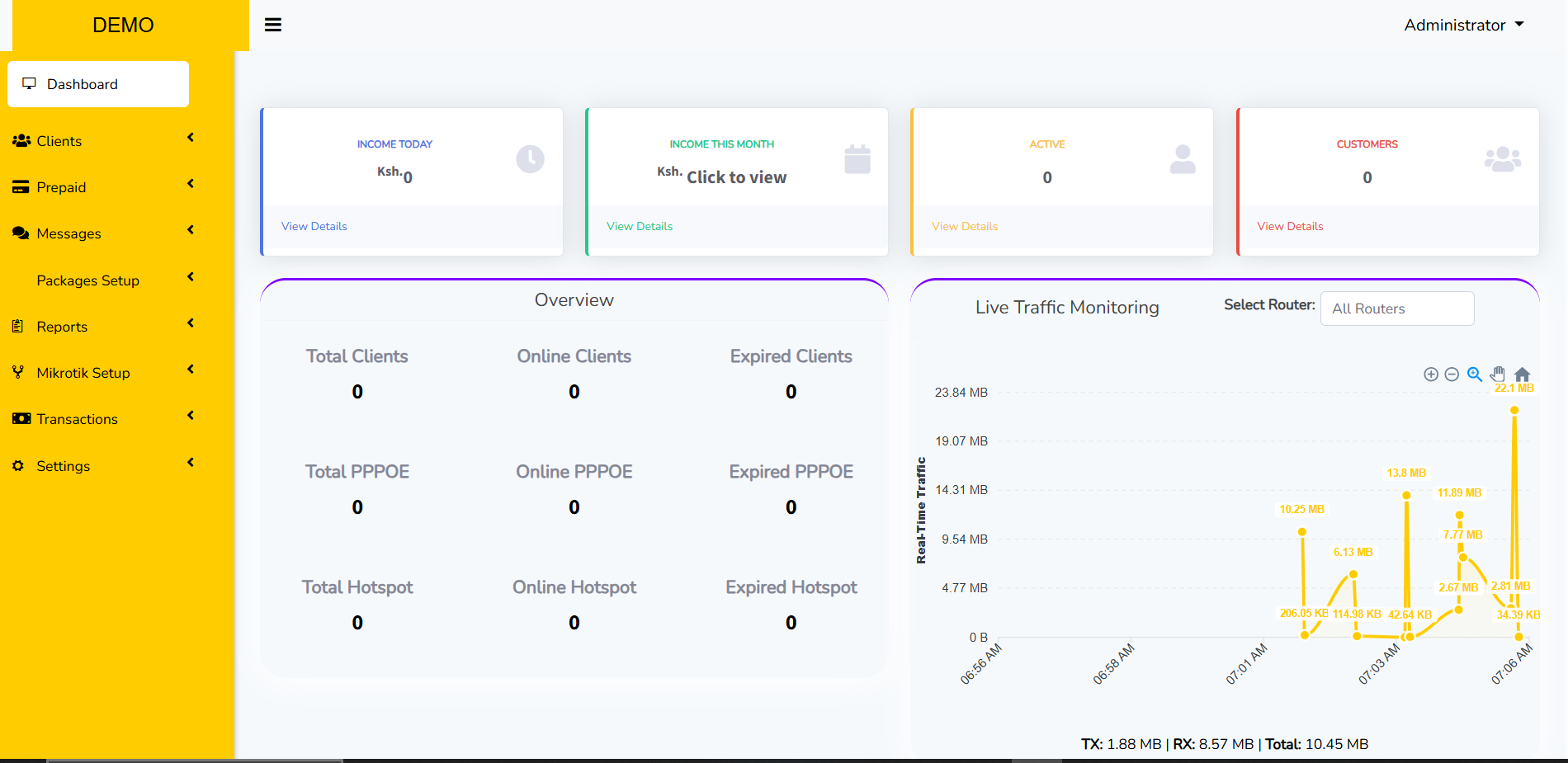 ISP Billing Dashboard